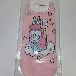 Pink Cartoon Socks